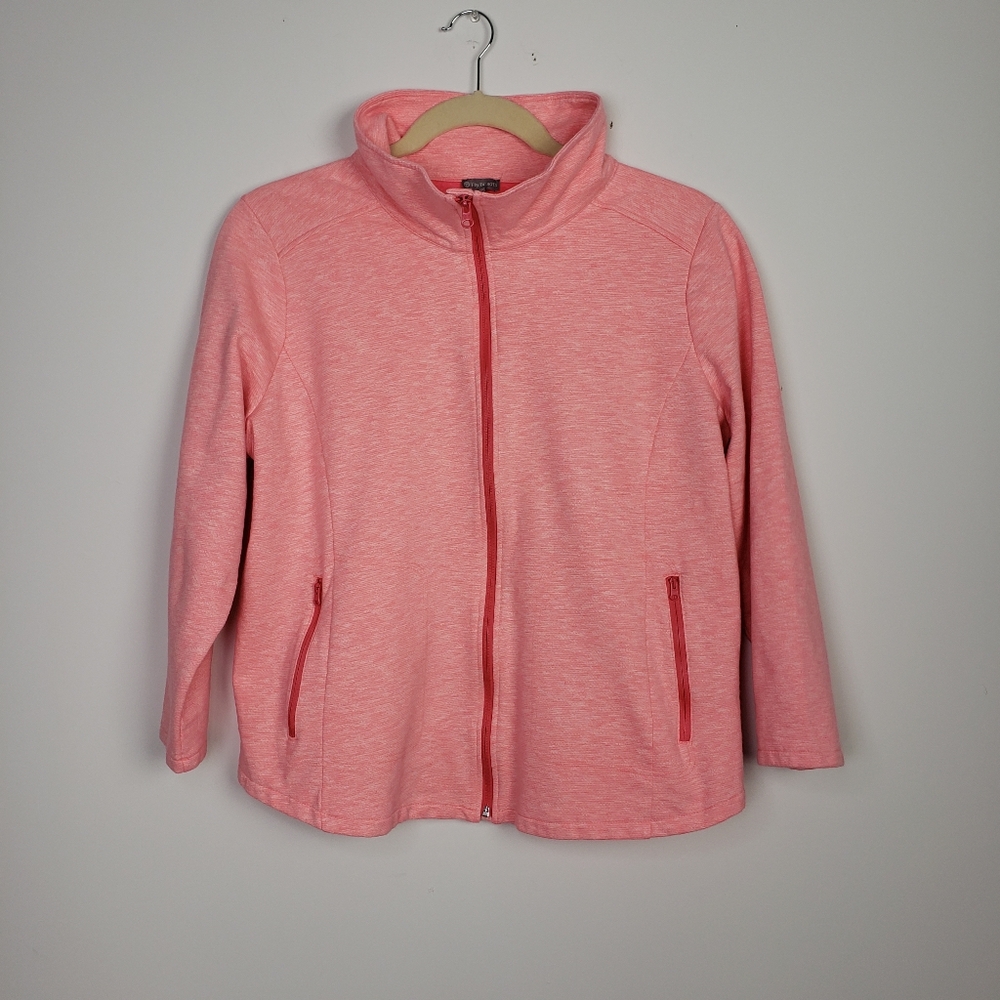 Talbots Pink Zip-Front Lightweight Jacket